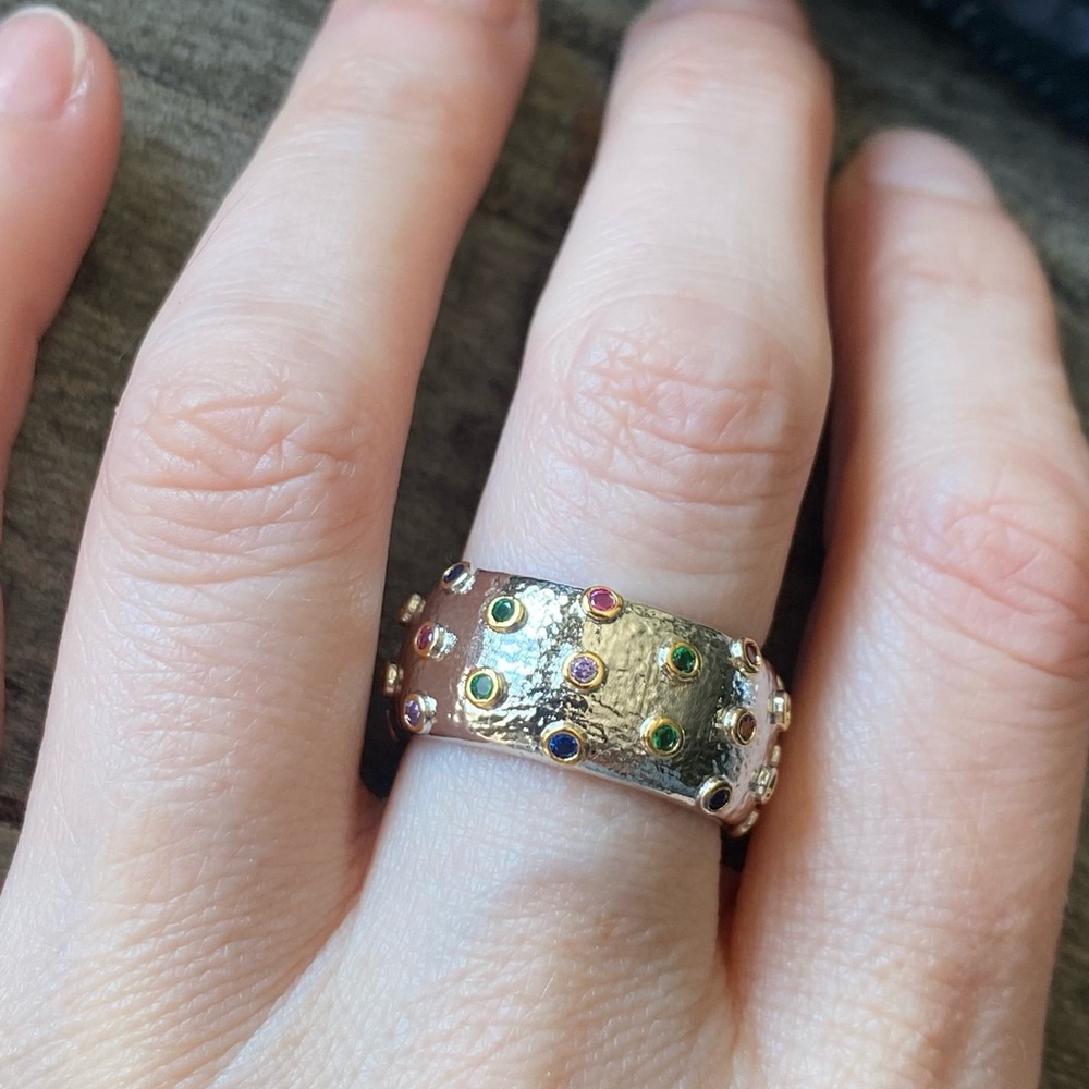 NEW Silver & Gemstone Cocktail Ring - Picture 8 of 10